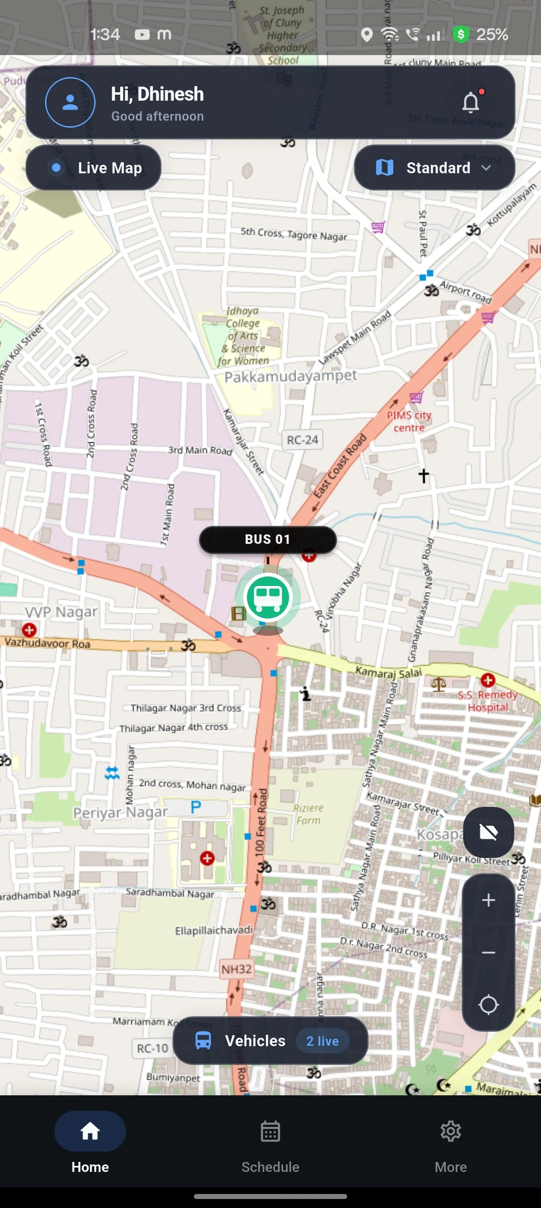 Waylo Passenger App – screen 1